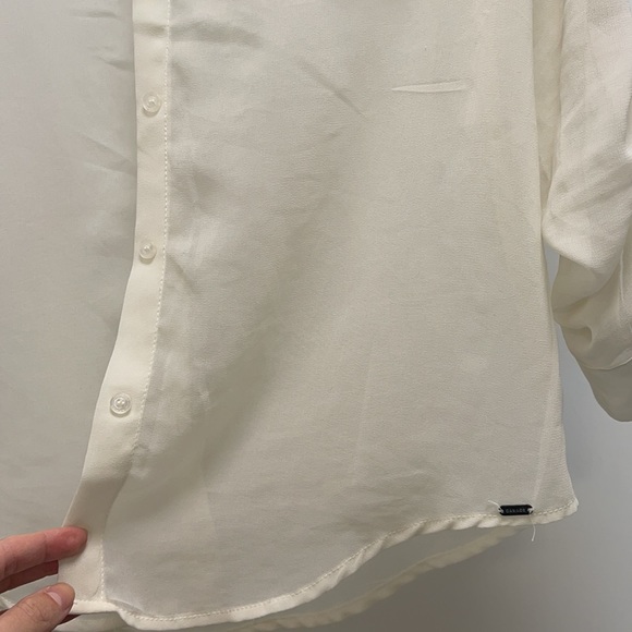Cream/white chiffon shirt - Picture 2 of 2